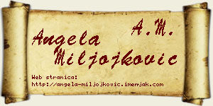Angela Miljojković vizit kartica